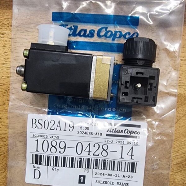 شیر برقی کمپرسور Atlas Copco پارت نامبر ۱۰۸۹۰۴۲۸۱۴ شیر برقی کمپرسور Atlas Copco پارت نامبر ۱۰۸۹۰۴۲۸۱۴ 1089042814
